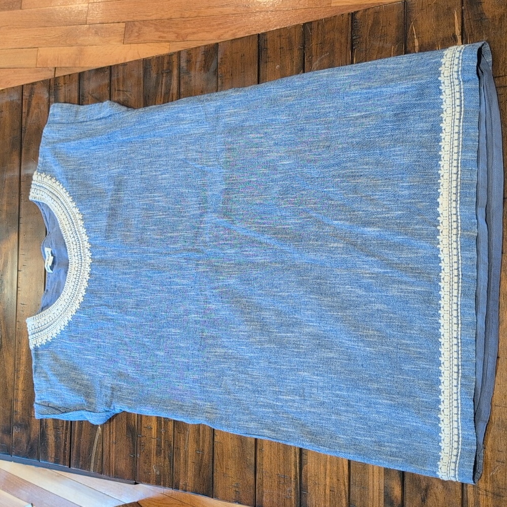 Roller Rabbit Chambray Embroidered Shift Dress - Picture 3 of 7